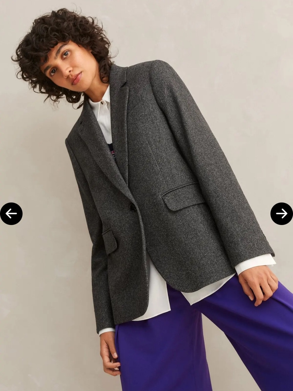 Me + Em Flannel Twill Oversized Blazer 12